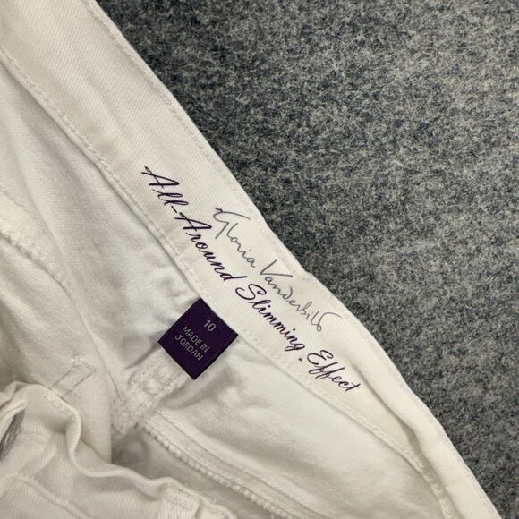 Gloria Vanderbilt Jeans Women 10 White Denim Light All Around Slimming Effect - Picture 6 of 8